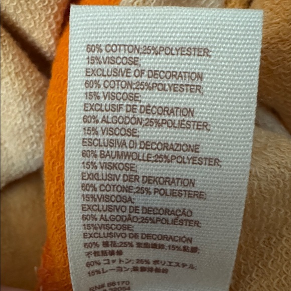 Free People Tie Dye Orange Midi Length Boho Top Dress size medium - Picture 14 of 14